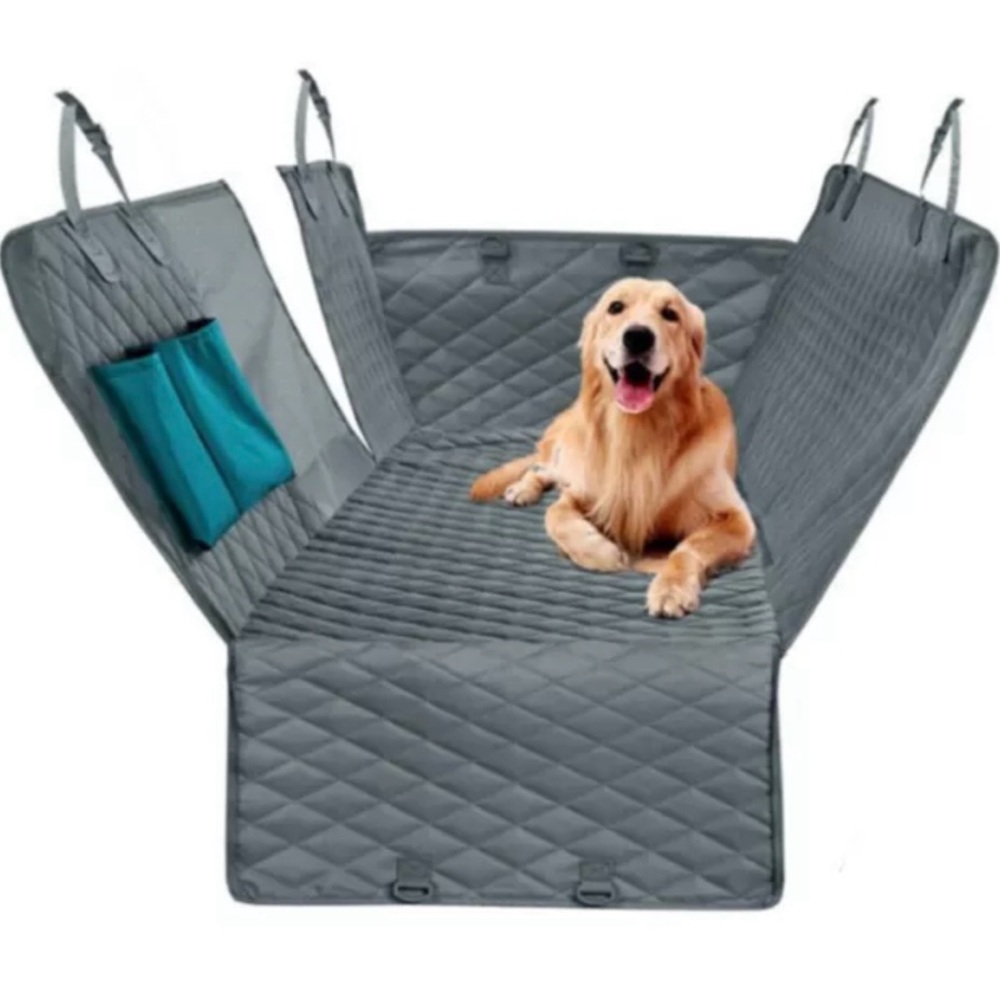 Gray Dog Car Seat Cover - Unknown Brand